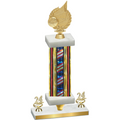 Premium Single Flag USA Year Volleyball Trophy