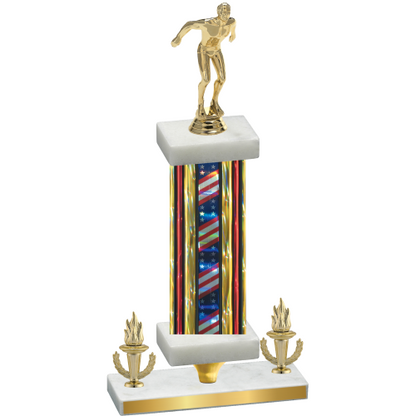 Premium Single Flag USA Victory Swimming Trophy