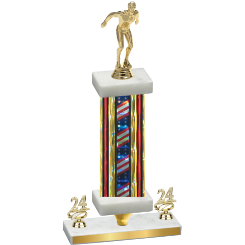 Premium Single Flag USA Year Swimming Trophy