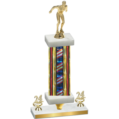Premium Single Flag USA Year Swimming Trophy