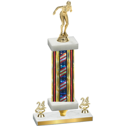 Premium Single Flag USA Year Tennis Trophy