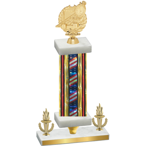 Premium Single Flag USA Victory Swimming Trophy