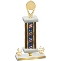 Premium Single Flag USA Fourth Place Insert Trophy
