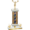 Premium Single Flag USA First Place Cheerleading Trophy