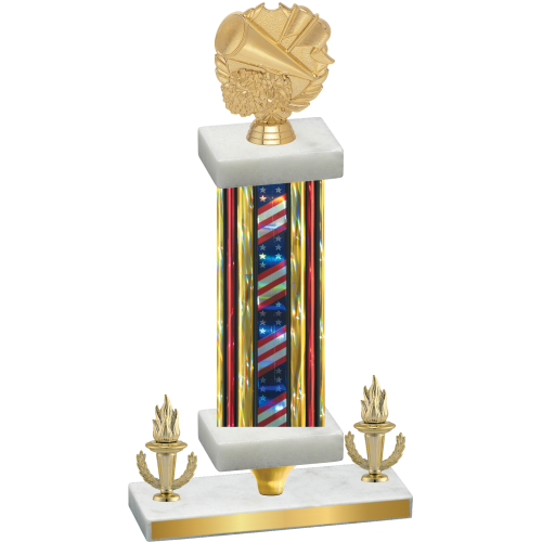 Premium Single Flag USA Victory Cheerleading Trophy