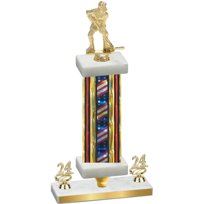 Premium Single Flag USA Year Hockey Trophy