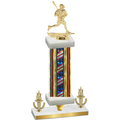 Premium Single Flag USA Victory Lacrosse Trophy