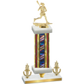 Premium Single Flag USA Victory Lacrosse Trophy