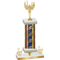 Premium Single Flag USA Second Place Victory Trophy