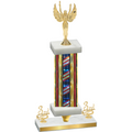 Premium Single Flag USA Third Place Victory Trophy