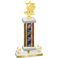Premium Single Flag USA Fourth Place Pickleball Trophy