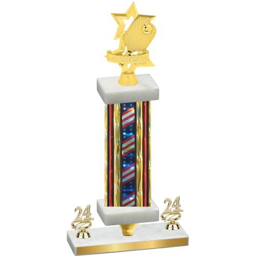 Premium Single Flag USA Year Pickleball Trophy