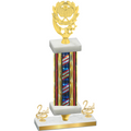 Premium Single Flag USA Second Place Pickleball Trophy