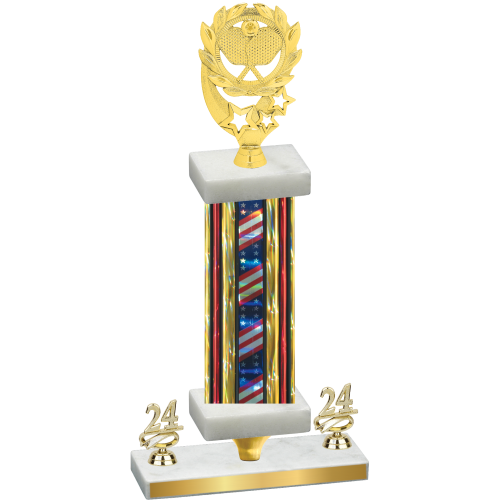 Premium Single Flag USA Year Pickleball Trophy