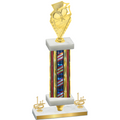 Premium Single Flag USA First Place Pickleball Trophy