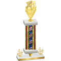 Premium Single Flag USA Fourth Place Pickleball Trophy