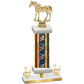 Premium Single Flag USA Second Place Horses Trophy