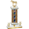 Premium Single Flag USA Year Horses Trophy
