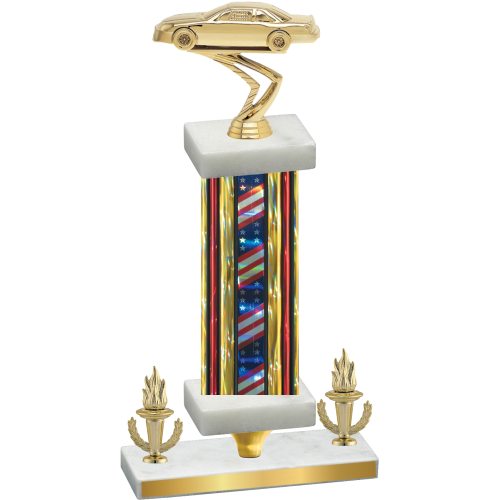 Premium Single Flag USA Victory Cars Trophy