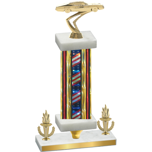 Premium Single Flag USA Victory Cars Trophy