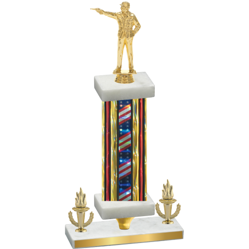 Premium Single Flag USA Victory Shooter Trophy