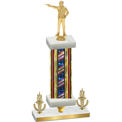 Premium Single Flag USA Victory Shooter Trophy