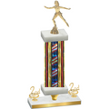 Premium Single Flag USA Second Place Skater Trophy