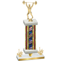 Premium Single Flag USA First Place Weights Trophy