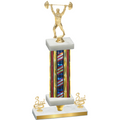 Premium Single Flag USA Third Place Weights Trophy