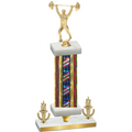 Premium Single Flag USA Victory Weights Trophy