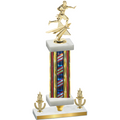 Premium Single Flag USA Victory Flag Football Trophy