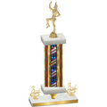 Premium Single Flag USA Third Place Majorette Trophy