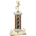 Premium Single Flag USA Fourth Place Majorette Trophy
