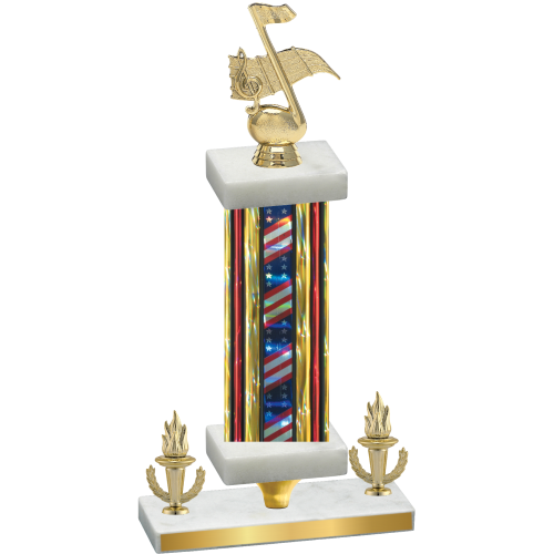 Premium Single Flag USA Victory Music Trophy