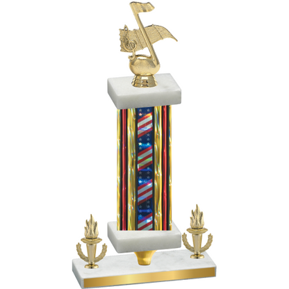 Premium Single Flag USA Victory Music Trophy