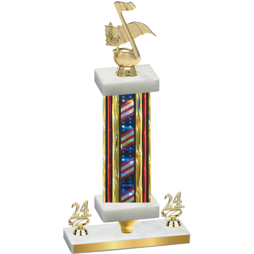 Premium Single Flag USA Year Music Trophy