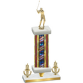 Premium Single Flag USA Victory Golf Trophy