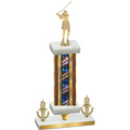 Premium Single Flag USA Victory Golf Trophy