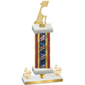 Premium Single Flag USA Fourth Place Golf Trophy