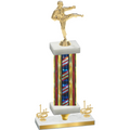 Premium Single Flag USA First Place Karate Trophy