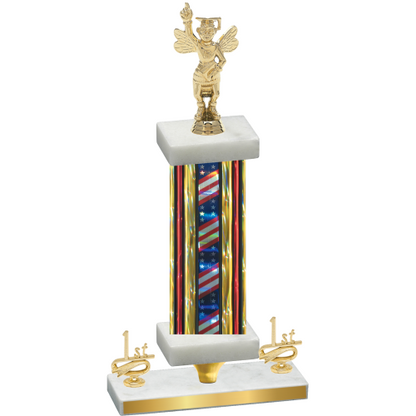 Premium Single Flag USA First Place Academics Trophy