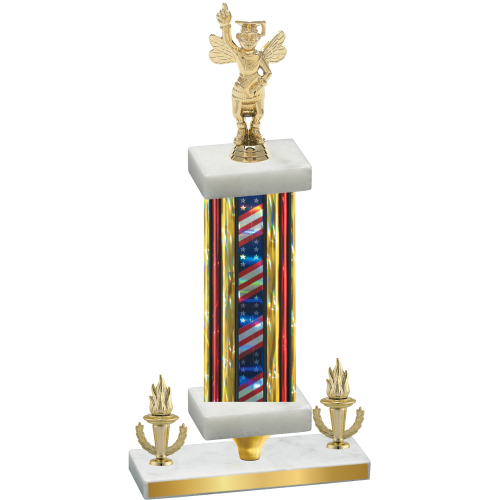 Premium Single Flag USA Victory Academics Trophy