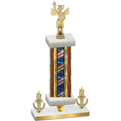 Premium Single Flag USA Victory Academics Trophy