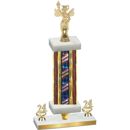 Premium Single Flag USA Year Academics Trophy