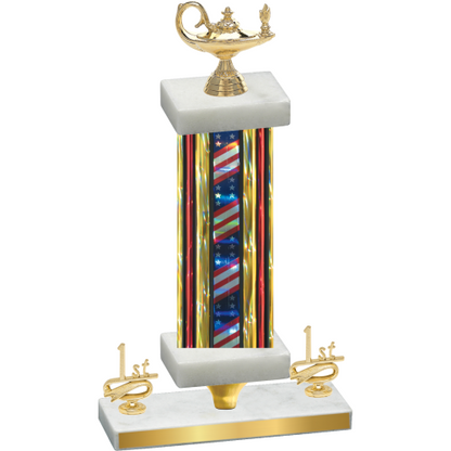 Premium Single Flag USA First Place Academics Trophy