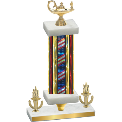 Premium Single Flag USA Victory Academics Trophy