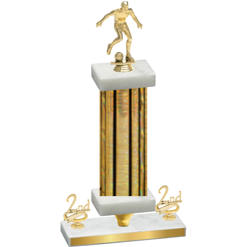 Premium Single Gold Glacier Second Place Soccer Trophy
