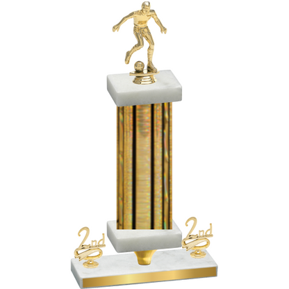 Premium Single Gold Glacier Second Place Soccer Trophy