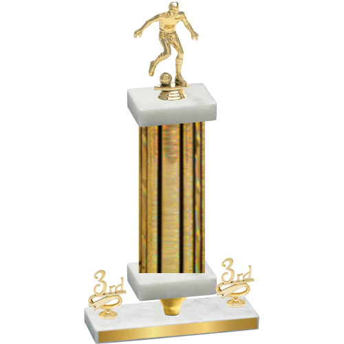 Premium Single Gold Glacier Third Place Soccer Trophy
