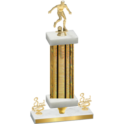 Premium Single Gold Glacier Third Place Soccer Trophy